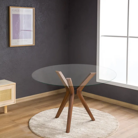 Solid Beech Wood Spider Legs for Dining Table, Pedestal Leg for Round Glass Tables, Butterfly Leg for Room Epoxy Table, Office Table Legs